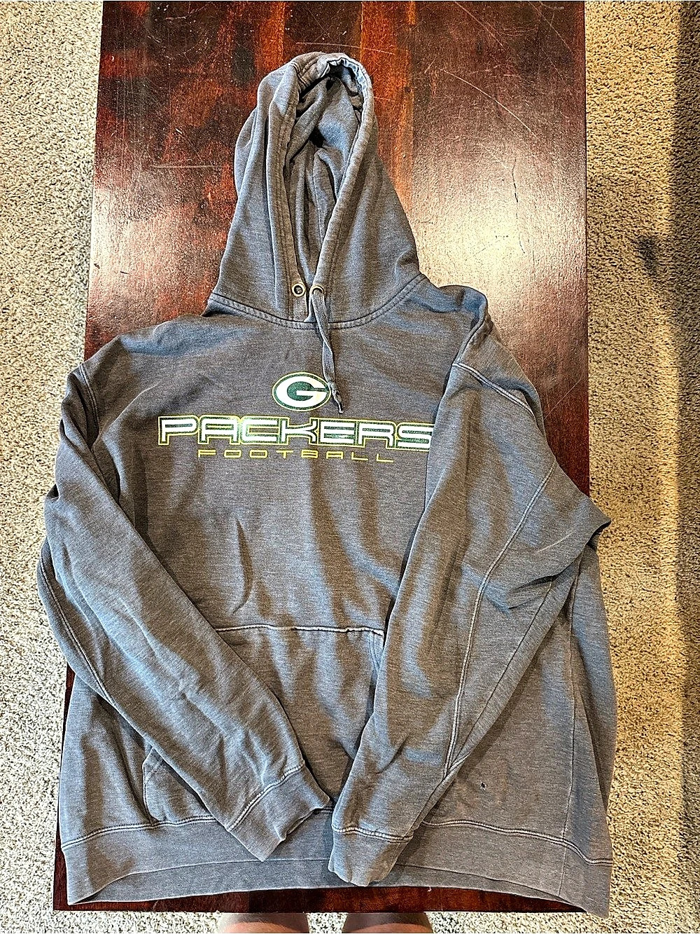 NFL Team Apparel Packers Hoodie Gray Green